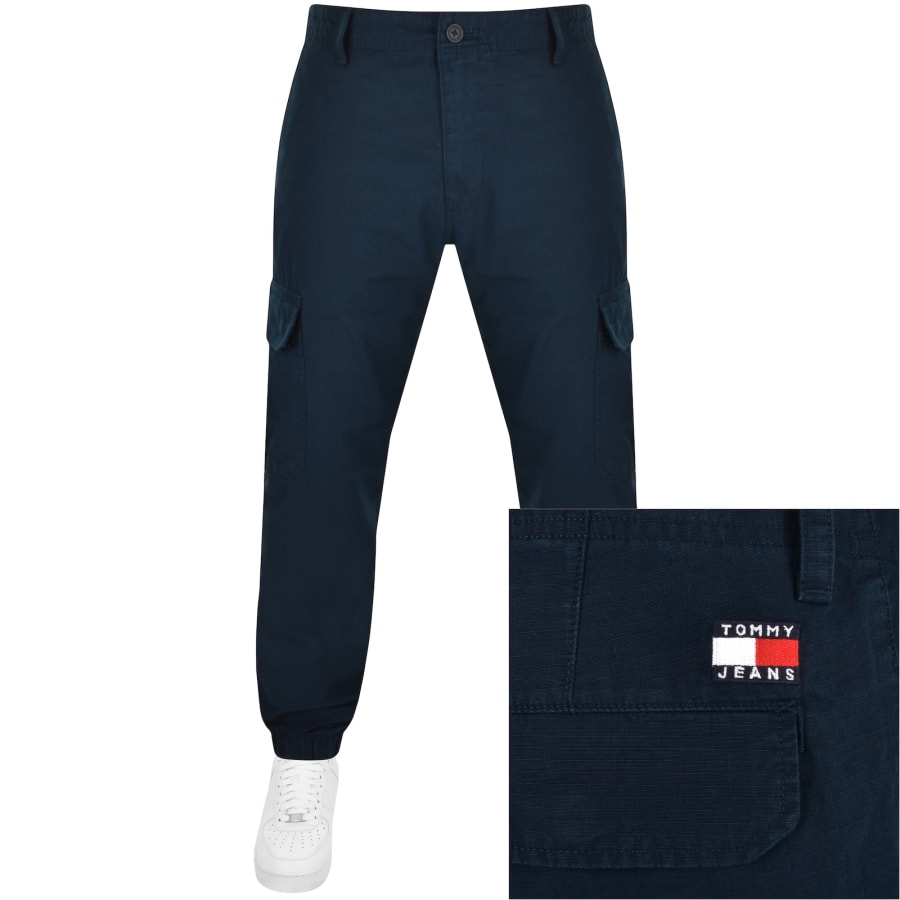 Navy blue ripstop cargo pants top